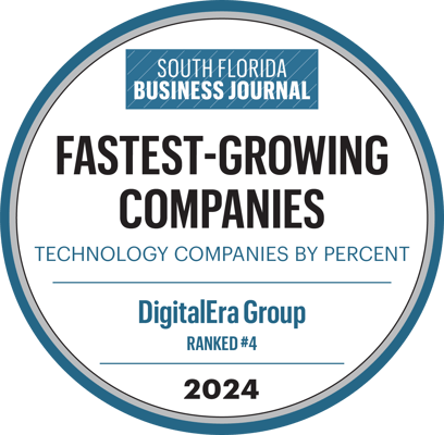 DigitalEra Group Celebrates Double Recognition as  #4 in Percentage Growth and #6 in Dollar Growth Among South Florida's Fastest-Growing Technology Companies